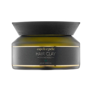 capelli e pelle Hair Clay- Strong Hold, light shine, All natural, For thick straight hair, perfect for men comb over style 200ml