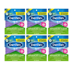 Dentek Slim Brush 32 Count Deep Clean Tight Teeth (6 Pack)