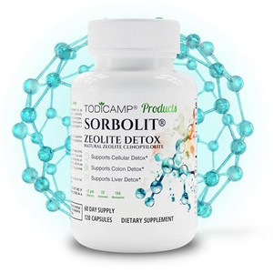 TODICAMP Zeolite Detox Sorbolit - Zeolite Clinoptilolite Supplement for Full Body Detox - Zeolite Capsules for Gut Cleanse, Zeolite Binder Cellular a