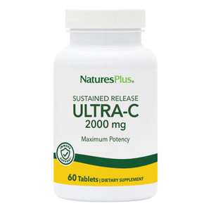 NaturesPlus Ultra-C 2000 mg - 60 Tablets - Vitamin C with Rose Hips - Immune & Antioxidant Support - Vegetarian, Gluten Free - 60 Servings