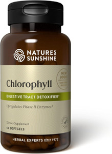 Nature's Sunshine Chlorophyll, 60 Softgel Capsules: Support Digestion, Immunity & Detoxification with Internal Deodorant Benefits. Easy-to-Swallow Ca