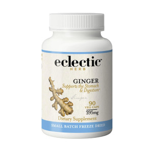 Eclectic Herb - Ginger Capsules | Antioxidants for Heart Support & Digestive Health | Herbal Supplement | US-Grown, Organic, Vegan, Non-GMO, Gluten F
