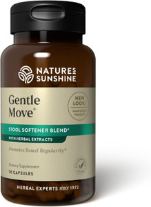 Nature's Sunshine Gentle Move: Experience Daily Digestive Support and Natural Constipation Relief with Natural Fiber for Soft Stools & Regularity, 90