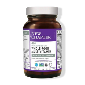New Chapter Men's Multivitamin, Every Man's One Daily 40+, Fermented with Probiotics + Saw Palmetto + B Vitamins + Vitamin D3 + Organic Non-GMO Ingre