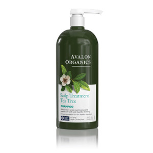 Avalon Organics Scalp Treatment Tea Tree Shampoo, Encourages Scalp Well-Being and Leaves Hair Soft, 32 Fluid Ounces