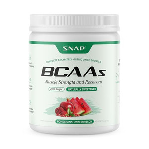 Snap Supplements BCAA Powder - 5g Vegan Branched Chain Amino Acids (2:1:1 Leucine Isoleucine Valine) + Essential Amino Acids with Nitric Oxide Booste