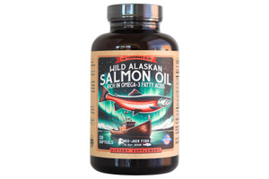 Wild Alaskan Salmon Fish Oil Omega 3 Supplement for Humans | EPA and DHA | Kwee-Jack Fish Co. | 120 Softgels 1000mg Salmon Oil