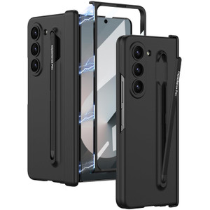 NINKI Compatible for Samsung Galaxy Z Fold 6 Case with Slim S Pen & Hinge Protector, Magnetic Protective Cover with Screen Protector and Pen Holder -