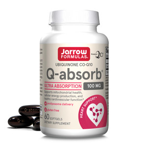 Jarrow Formulas Q-absorb Co-Q10 100 mg - 60 Softgels - Dietary Supplement - Antioxidant Support for Mitochondrial Energy Production & Cardiovascular