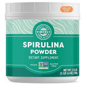 Vimergy Spirulina Powder, 166 Servings  Value Size  Greens Powder  Nutrient Dense Blue-Green Algae Superfood for Smoothies & Juices  Immune Suppo