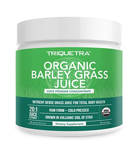 Organic Barley Grass Juice Powder - Grown in Volcanic Soil of Utah - Raw & BioActive Form, Cold-Pressed then CO2 Dried  Gluten Free, GMO free, Vegan