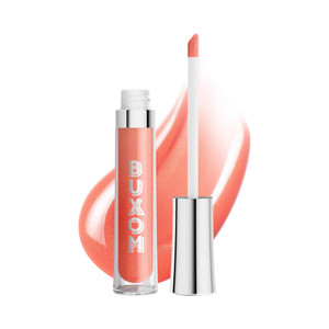Buxom Full-On Tinted Lip Plumper Gloss, High-Shine Moisturizing Lip Gloss with Peptides and Vitamin E, Vegan Formula, AO Debbie (Coral Peach Shimmer)
