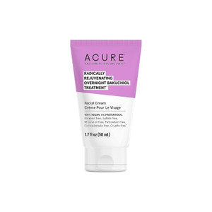 Acure Radically Rejuvenating Bakuchiol Facial Cream - Plant Squalane Retinol Alternative for Overnight Skin Treatment- Vegan Plant-Based Extract - He