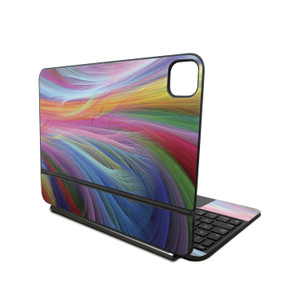 Skin Compatible with Apple Magic Keyboard for iPad Pro 11?inch (M4) 2024 - Rainbow Waves - Premium 3M Vinyl Protective Wrap Decal Cover - Easy to App