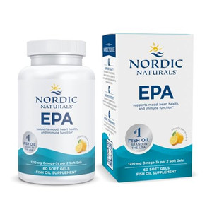 Nordic Naturals EPA, Lemon - 60 Soft Gels - 1210 mg Omega-3 - High-Intensity EPA Formula for Positive Mood, Heart Health & Healthy Immunity - 30 Serv