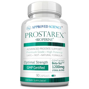 Approved Science Prostarex - Prostate Supplement - Saw Palmetto, 1200mg Beta-Sitosterol, Bioperine - 90 Capsules - 1 Month Supply
