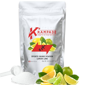 Krampade Original Lemon Lime 4K, 4000 mg Potassium Instant Cramp Relief Electrolyte Drink Powder | Designed for Athletes and Crampers | 19-Serving Re