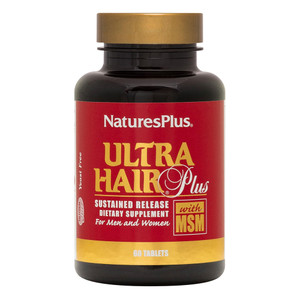 NaturesPlus Ultra Hair Plus - 60 Sustained Release Tablets - Nutritional Support for Healthy Hair Structure - Gluten Free - 30 Servings