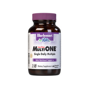 Bluebonnet Nutrition Multi One (iron Free) Vegetable Capsules for Complete Full Spectrum Multiple, B Vitamins, General Health, Gluten free, milk free