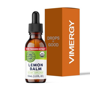Vimergy USDA Organic Lemon Balm Tincture Herbal Supplement  Can be Used in Tea - Non-GMO, Alcohol-Free  30 mL (1 mL/Serving)