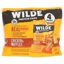 Protein Chips - Chicken Waffles - 4ct 5.36OZ GLUTEN FREE chips