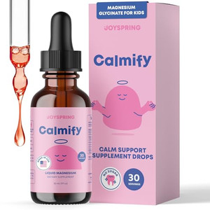 JoySpring Calmify Magnesium Glycinate for Kids | Liquid Magnesium with L-Theanine Supplement | Chamomile Extract & Passion Flower Extract | Sugar-Fre