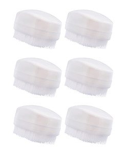 Wilbarger Method Therapy Brush, 6 Pack (White) - Therapressure Sensory Brush for Occupational Therapy and Brushing Protocol
