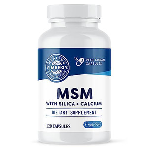 Vimergy MSM with Silica + Calcium Capsules, 120 Servings  Supports Bone Health  Promotes Hair & Nail Health  Non-GMO, Gluten-Free, Kosher, Soy-Fre