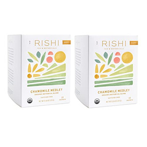 Rishi Chamomile Medley Tea, Organic Caffeine-Free Herbal Tea Sachet Bags, 15 Count (Pack of 2)
