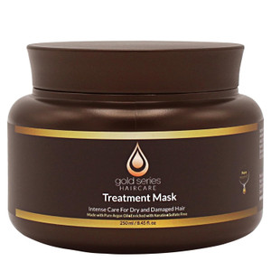 Gold Series Treatment Mask  Deep Hydrating Argan Oil Hair Mask for Dry, Damaged, Color Treated and Curly Hair Enriched with Keratin  Sulfate Free N