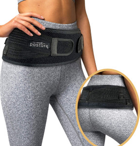 Vriksasana Posture Sacroiliac Hip Belt for Women and Men That Alleviates Sciatic, Pelvic, Lower Back, Leg and Sacral Nerve Pain Caused by Si Joint Dy