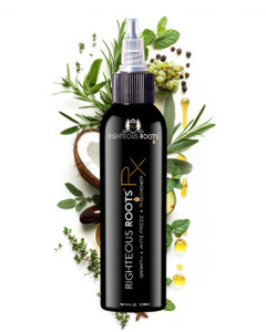 Righteous Roots Rx Hair Oil for Hair Growth, Anti Frizz and Thickener Best for Curly, Wavy Natural Hair and Beards. 4fl oz (Previously known as Hair