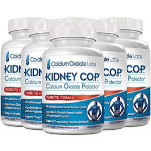 KIDNEY C.O.P. Calcium Oxalate Protector 120 Capsules, Kidney Support for Calcium Oxalate Crystals, Helps Stops Recurrence of Stones, Stronger Than Ch