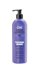 CHI Color Illuminate Shampoo, Provides Balanced Color Replenishment Between Salon Services, Sulfate, Paraben, & Cruelty-Free, Platinum Blonde, 12 Oz