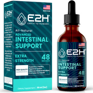 E2H Advanced Intestinal Support - Natural Intestinal Cleanse and Digestive Cleanse Supplement - Wormwood and Black Walnut Extract - Non-GMO, Vegan -