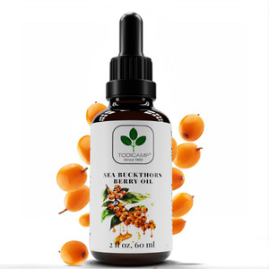 TODICAMP Sea Buckthorn Berry Oil 2 fl oz Omega 7 Vegan Omega 3 6 9 Sea Buckthorn Oil for Face, Skin, Eyes & Postemonapuse Dryness