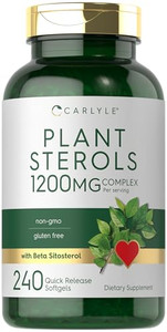 Carlyle Plant Sterols 1200 mg | 240 Ultra Potent Softgel Capsules | Non-GMO and Gluten Free Supplement | with Beta Sitosterol