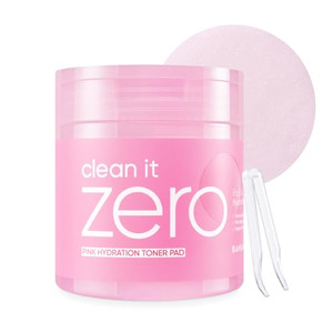 BANILA CO Clean it Zero Pink Hydration Toner Pad | Vegan Korean 3-Layered Pads | Hyaluronic Acids and Vitamin Complex to Moisturize and Soothe Skin |