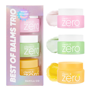 BANILA CO Clean it Zero Best of Balms Trio | Original & Brightening & Pore Clarifying for All Skin Types | Hydrating & Skin Radiance & Blackhead Clea