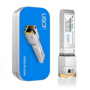 USCF 10GBase-T SFP+ to RJ45 Transceiver-10G SFP+ Copper Module (Cat6a, up to 30m)-Compatible with Cisco, Ubiquiti UniFi, Fortinet, TP-Link, Meraki, M