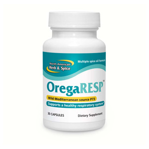 NORTH AMERICAN HERB & SPICE OregaRESP - 30 Capsules - Multiple Spice Oil Formula with Wild Mediterranean Source P73 Oregano - Healthy Respiratory Sys