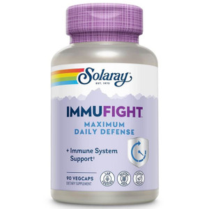 SOLARAY Immufight Maximum Daily Defense, All Day Immune Support, Vitamin C, Vitamin D, Zinc, Probiotics, Monolaurin, Acerola & More, Vegan & Gluten F