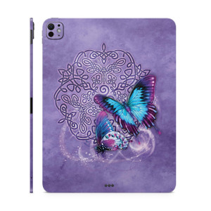 Skin Compatible with Apple iPad Pro 13 (M4) 2024 - Celtic Butterflies - Premium 3M Vinyl Protective Wrap Decal Cover - Easy to Apply | Crafted in The