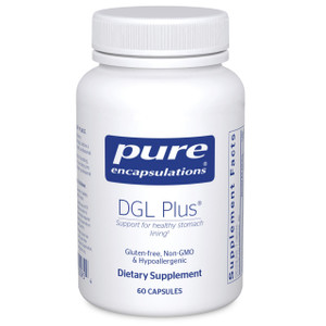 Pure Encapsulations DGL Plus - Gut Health Supplements for Men & Women - with Marshmallow Root, Aloe Vera Extract & Slippery Elm Bark - Non-GMO & Vega