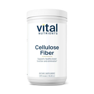 Vital Nutrients Cellulose Fiber Powder - 375g Cellulose Insoluble Fiber Powder - Fiber Supplement Powder Supports Healthy Bowel Function - Gluten, Da