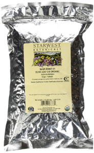Starwest Botanicals Organic Olive Leaf - Dried Olive Leaves for Tea, Herbal Blends, Salads, Marinades, Seasonings, & More, Cut and Sifted Herb, Olea