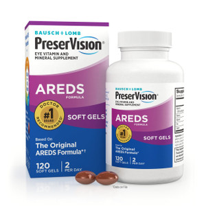 PreserVision AREDS Eye Vitamins, #1 Eye Doctor Recommended Brand, Multivitamin with Copper, Vitamin A, C & E, Zinc Supplements, 120 Softgels