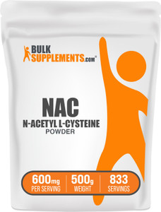BulkSupplements.com NAC Powder - N-Acetyl Cysteine 600mg, NAC Supplement - Antioxidant Support, Gluten Free - 600mg per Serving, 833 Servings, 500g 1
