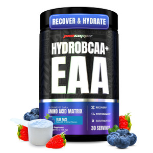 ProSupps HydroBCAA Essential Amino Acids Powder, Blue Raspberry - Workout Supplement with BCAA, EAAs & Electrolytes for Hydration & Recovery - Stimul