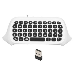 Gugxiom Mini Game Keyboard for Series X/Series S/One/One S Controller, Chatpad Keypad with 2.4G Receiver and 3.5mm Audio Jack, QWERTY Layout (White)